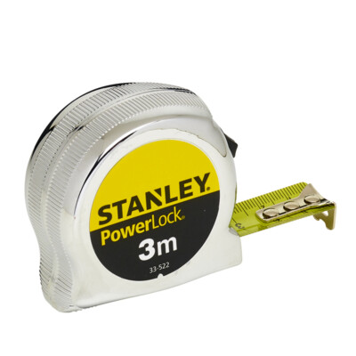 Stanley Bandmaß Micro Powerlock Maßband Messband Rollenbandmaß Rollmeter