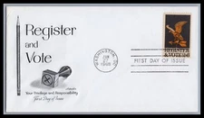US FDC # 1344 6c Register and Vote  Artmaster  1968, 9e440