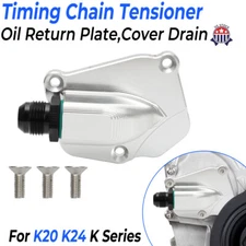 For K20 K24 K Series Timing Chain Tensioner Oil Return Plate Cover Oil Drain