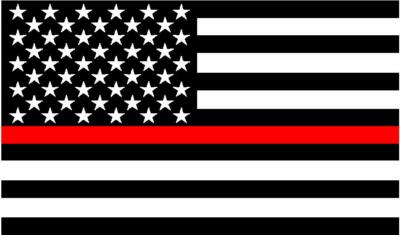 FIRST RESPONDER FIRE AMERICAN FLAG WINDOW STICKER DECAL SUPPORT YOUR LOCAL DEPT