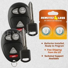 2 Replacement for Buick Oldsmobile Pontiac Entry Remote Car Key Fob 4b Pk3