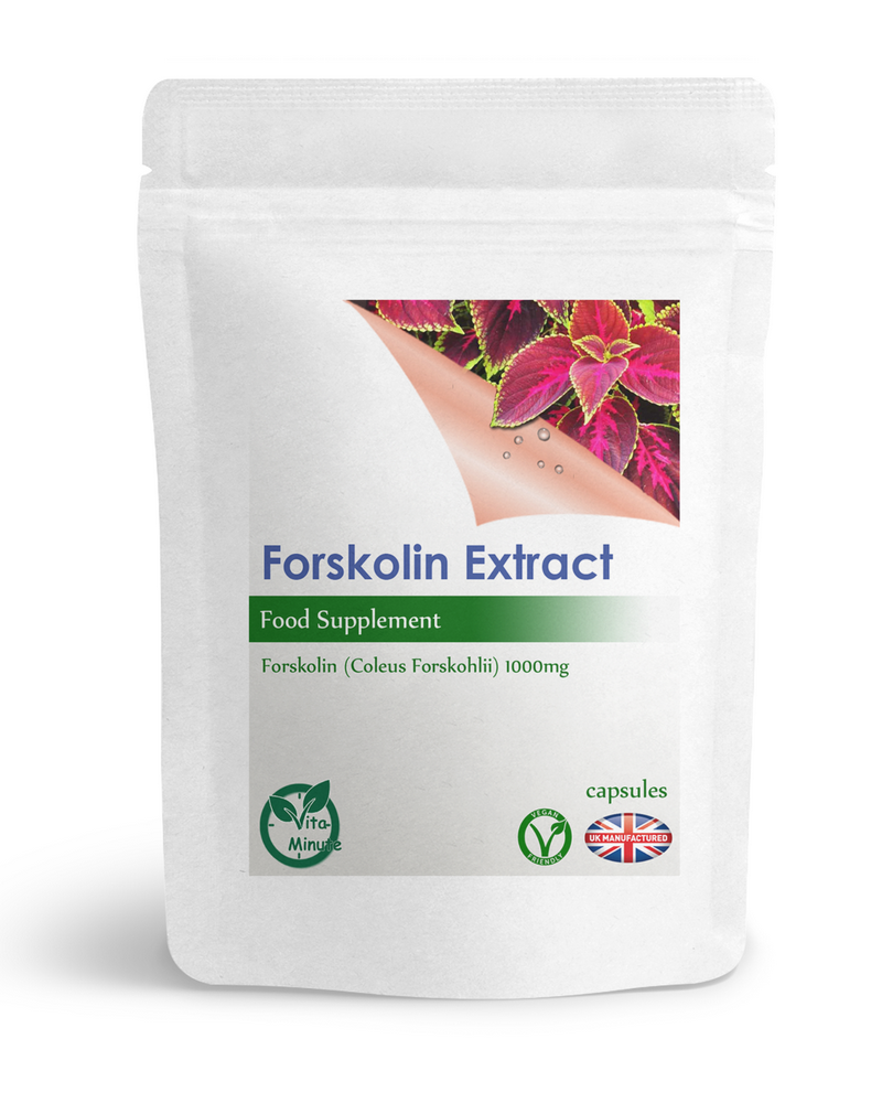100 Capsules Forskolin 1000mg Weight Management & Muscle Support, Asthma, UK (V)