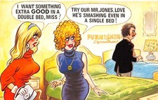 BAMFORTH BLACK TRIANGLE COMIC POSTCARD NO 660 FURNISHING  UNUSED V GD MINT