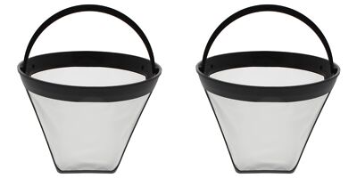 2x Dauer-Kaffeefilter in Größe 4 / Dauerfilter aus hitzebeständigem Kunststoff
