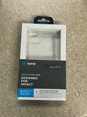 Speck Presidio Stay Clear Apple iPhone 8, 7, 6S Clear Case New Open Package