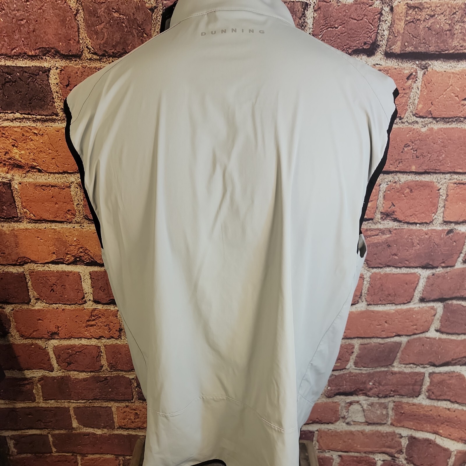 Dunning Golf Mens XL Gray Black Fullzip Vest New Jersey Golf New With