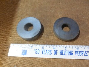 Lot of 2 Strong, Round Ferrite Magnets - Microwave