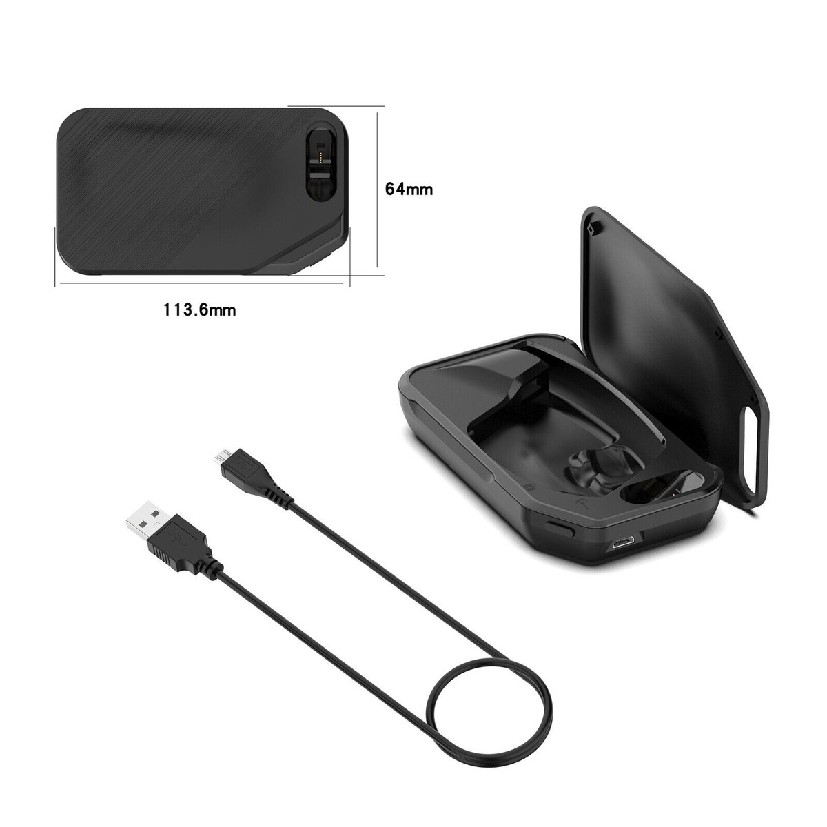Black Charging Case Charger Box for Plantronics Voyager 5200 5210