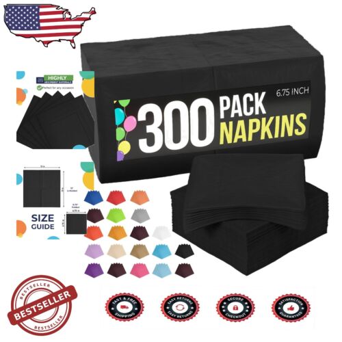 300 Count 2-Ply Disposable Napkins - Elevate Your Event with Sleek Design