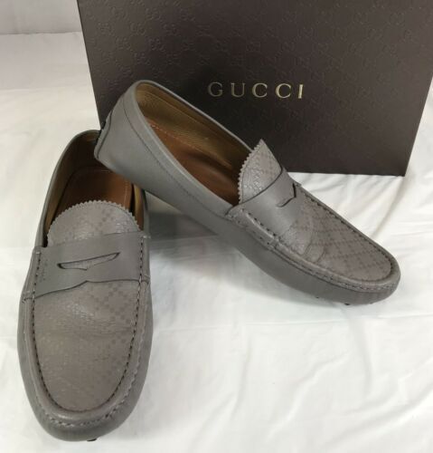 $889.00 !! GUCCI LUXURY MEN GRAY & RED SOLE RUBBER LOAFERS $889.00 !! GUCCI LUXURY MEN GRAY & RED SOLE RUBBER LOAFERS