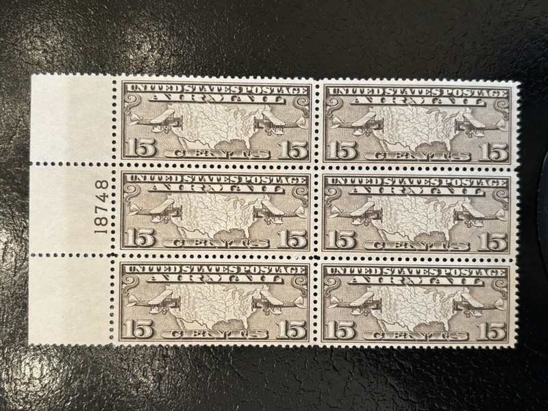 6 US STAMPS SCOTT  # C8 AIRMAIL MINT NH PLATE BLOCK 1926 SEE IMAGES 