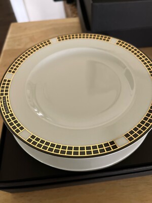 Bulgari Quadri black bread plate Rosenthal 7 1/8 across 1 of 3 | eBay
