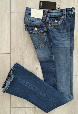 TRUE RELIGION Jeans BECCA MID RISE BOOTCUT FLAP Womens Denim Pants Size 32 NEW TAGS