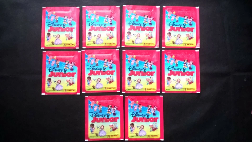 LOT 10 pochettes neuves -DISNEY JUNIOR 1-2-3- JOUONS - 2014 - PANINI - - Photo 1/1