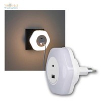Led Nachtlicht/Orientierungslicht Bola DäMmerungs-Sensor-Schalter, USB-C&A Laden