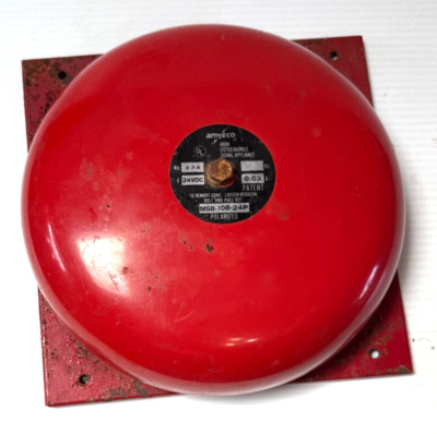 Amseco MSB-10B-24P Fire Alarm Bell, 24VDC 10'' Polarized