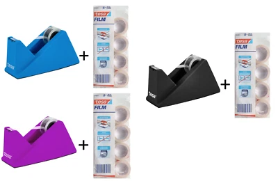 TESA TISCHABROLLER RUTSCHFEST FÜR ROLLEN 33m x 19mm INKL. 9 ROLLEN TESAFILM