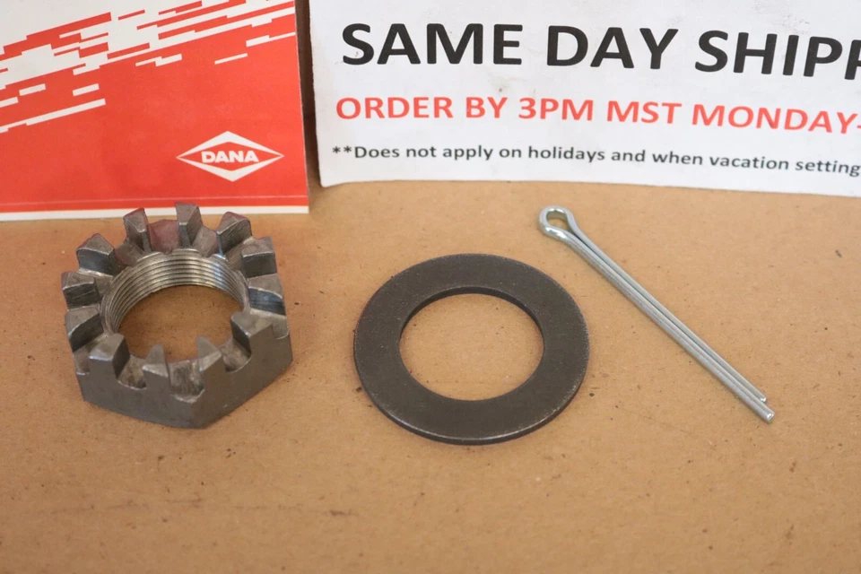 EJE EXTERIOR CASTILLO TUERCA ARANDELA Y PASADOR DODGE RAM 1500 DANA 44 94-01 SPICER Foto 2 de 4