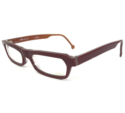 Vintage la Eyeworks Eyeglasses Frames BEEKO 907 Brown Red Rectangular 48-17-135