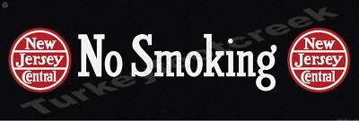 New Jersey Central No Smoking 6'' x 18'' Metal Sign