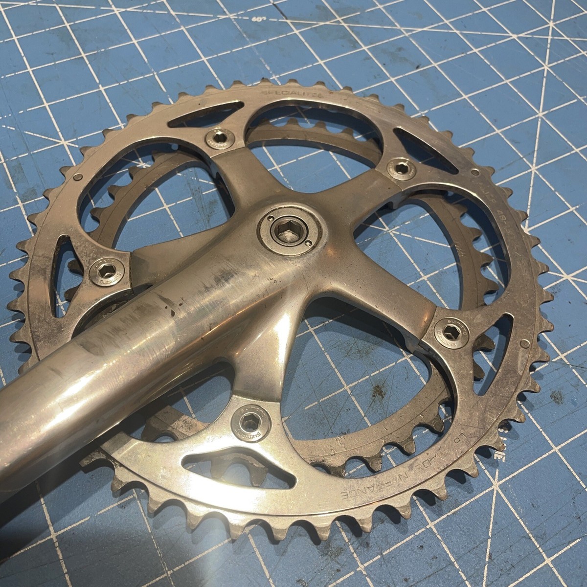 DURA-ACE FC-7701 クランクセット 170mm PCD 130 Vintage Shimano Dura Ace Crank Set FC-7701 170MM 130 BCD | eBay