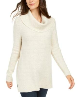 MSRP $60 Style & Co Lurex Cowl-Neck Sweater Beige Size XS
