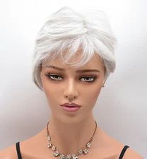 GRAMERCY Wig by BELLETRESS, Oyster Gray CLEARANCE MonoPart +Extended Lace Ft NEW