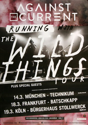 Against The Current - Wild Things, MüNchen 2016 | Konzertplakat | Poster-image