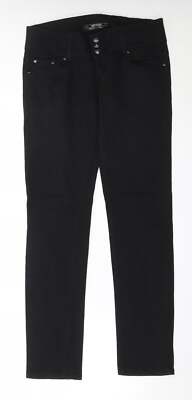 Seyoo Damen Skinny Jeans schwarz Baumwollmischung Größe W31 L32