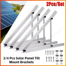 28" Solar Panel RV Tilt Mount Brackets Ground Roof Flat Surface Adjustable Frame