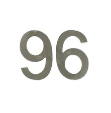 Stick-On House Numbers - No 96 - Stainless Steel - 10cm - Door, Fence, Gate