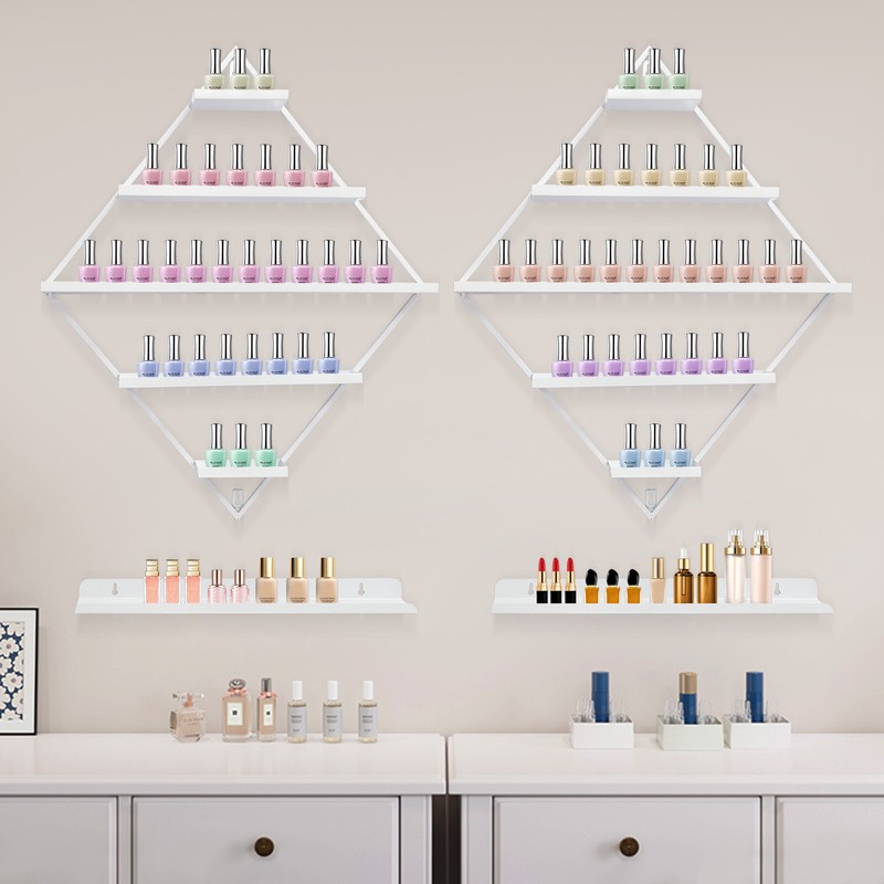 Rhombus?Nail?Polish?Racks, Wall-mounted Nail Polish Racks,DIY Installation,HOT!