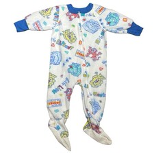 Vintage Gerber Baby Sleeper 2T Safari Animals Zip Footed Pajamas Polyester USA