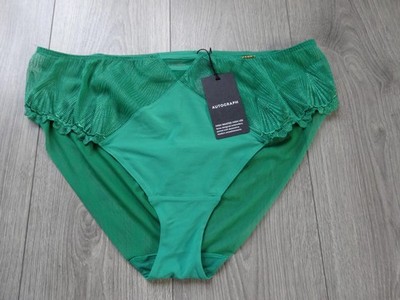 M&S MARKS & SPENCER AUTOGRAPH BRIGHT GREEN HIGH WAIST HIGH LEG KNICKERS SIZE 20