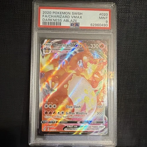 Charizard VMAX - 020/189 - Ultra Rare Full Art Holo Swsh03 Darkness Ablaze PSA 9