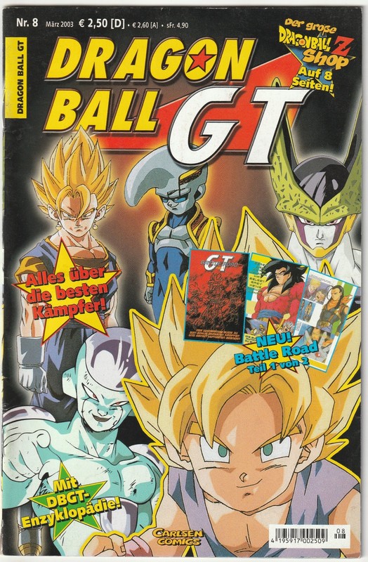 ✪ DRAGON BALL GT #8, CARLSEN 2003 MANGA COMIC BOOK Z1/1-
