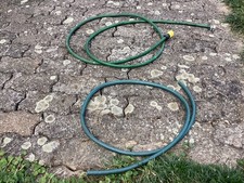 2 x Gartenschlauch, 190 und 320 cm lang, mit Kupplungsteil