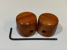 2 guit knobs,PACKED AS PICTURED, PADAUK WOOD, French polish, Set scr, 1/4" SHAFT