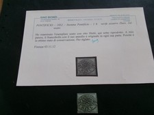 NUMÉRO 1 B. SASS 2a OBLITERÉ AVEC MAGNIFIQUES MARGES ET HUIT FILETS CERTIFICAT.