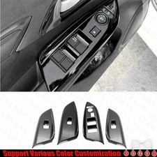 For Honda Fit Jazz 2014-2020 Bright Black Window Lift Panel Switch Cover Trim 4*