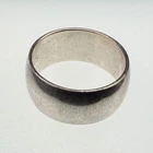 Vintage Sterling Silver Minimalist Plain 8.3mm Wide Cigar Band Sz 6.25 Ring 5.1g