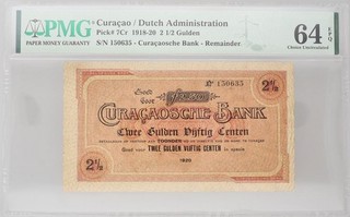 Curaçau (Dutch Animistration) 2 1/2 Gulden 1955 Pick# 7Cr PMG 64EPQ