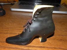 Antique German early 1900's Woman's Shoe Old German Maker Rare Victorian Laces
