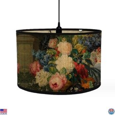 Crapyt Vintage Floral Oval Lamp Shade 11.81" x 7.87" for Chandeliers  Lamps
