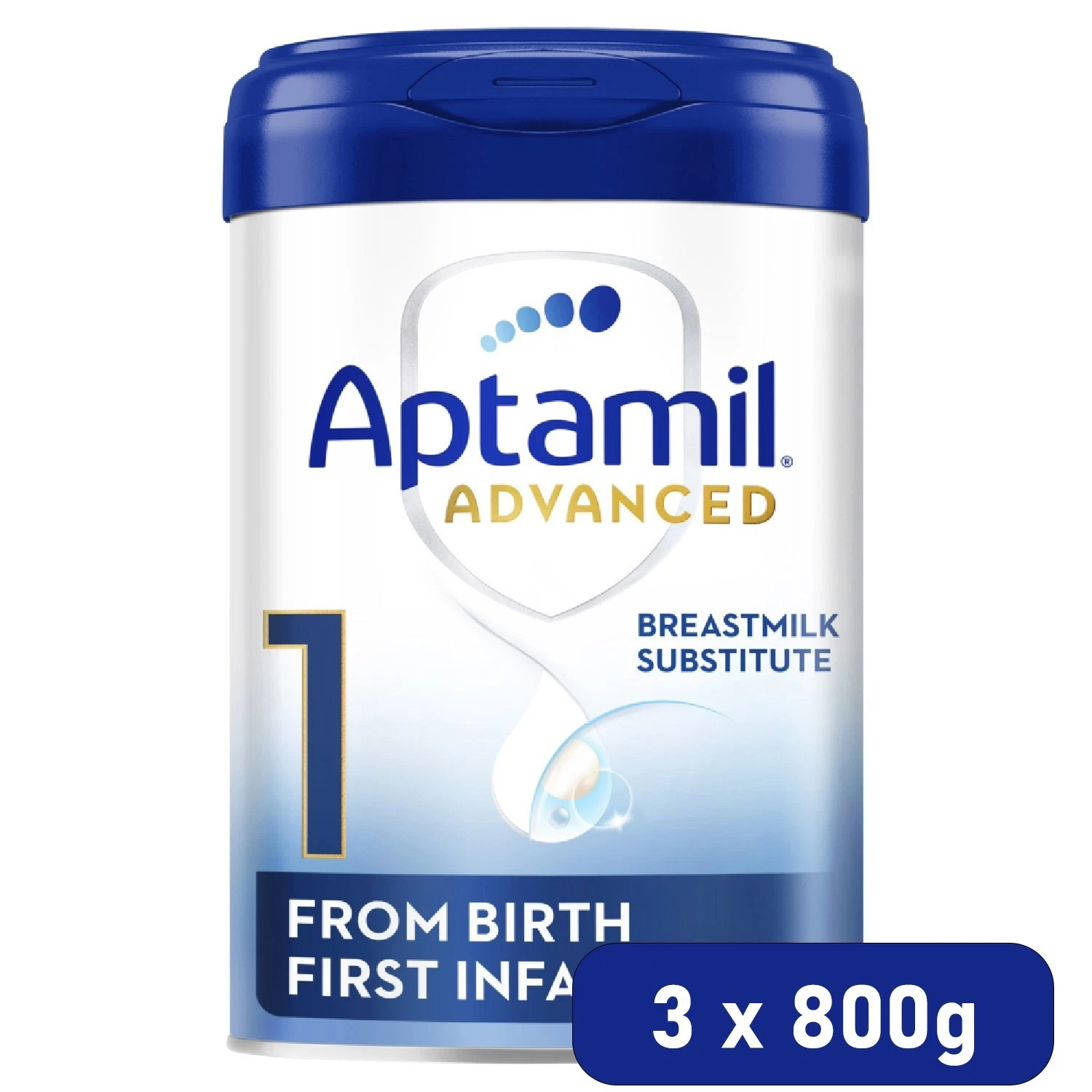 3 x 800g Aptamil Advanced 1 First Infant Baby Milk Powder From Birth Formula
Opens in a new window o