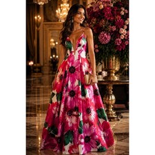 B Smart Formal Gown Womens 1 Floral Maxi Dress Special Occasion Prom Coquette