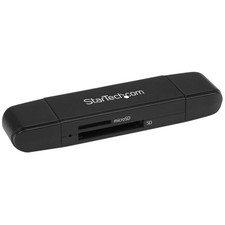 Image of StarTech USB 3.0 Memory Card Reader/Writer SD and microSD Cards USB-C and USB-A