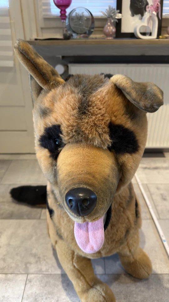 Kommissar Rex Schäferhund Hund Sat.1 Plüco 1996 Stofftier Plüsch XXL 80 cm - Bild 2 von 4