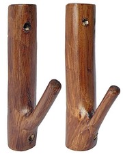 Gun Rack Wall Mount,Natural Hardwood Gun Rack, Handmade Gun Hooks for Wall wi...