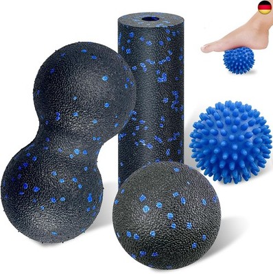 4 Stück Faszienball Set, Blackroll Ball, Faszienrolle Klein,Massagebälle I